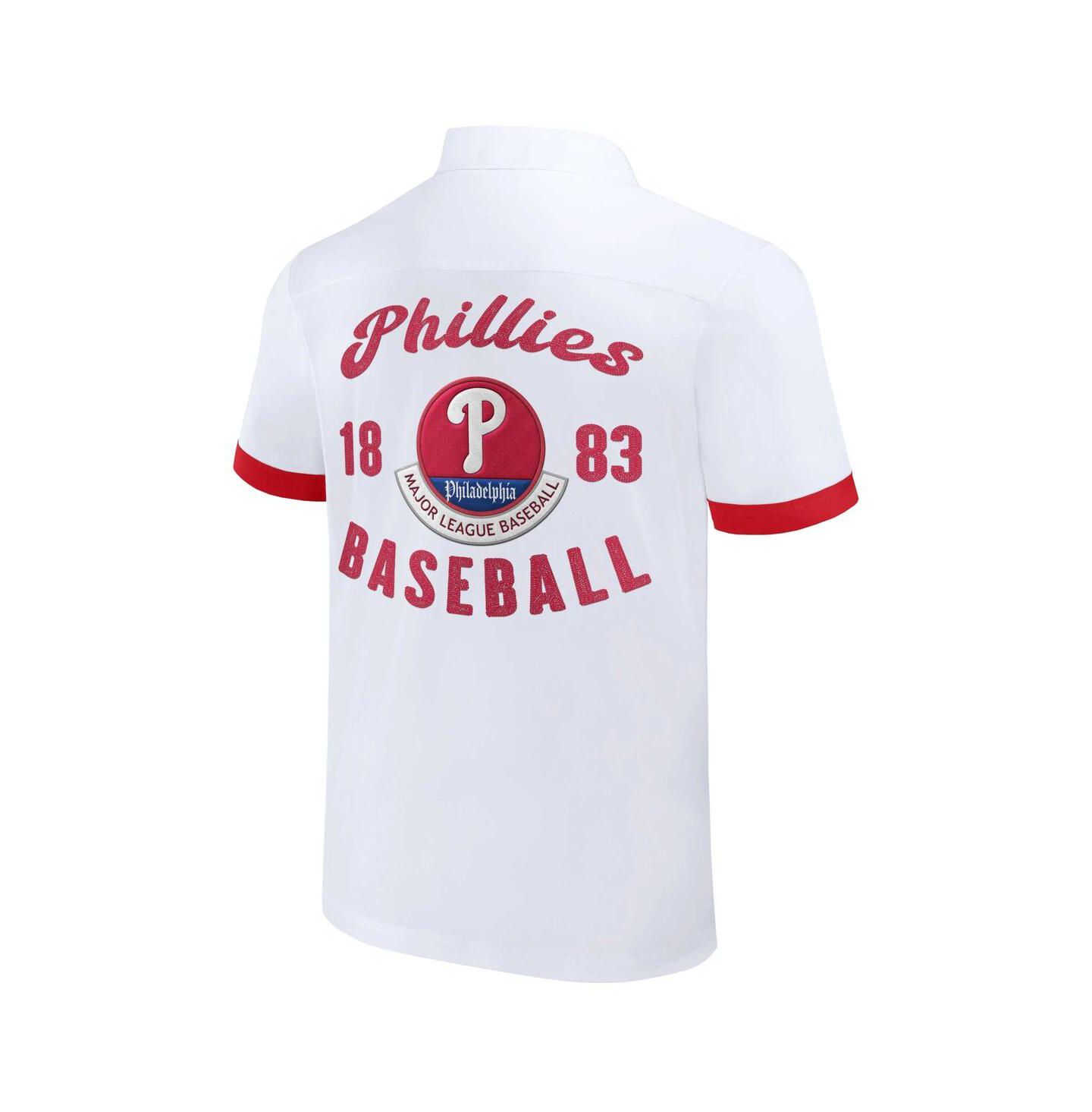 Мужская рубашка Fanatics Darius Rucker Collection By White Philadelphia Phillies Bowling Button-Up — фото 3