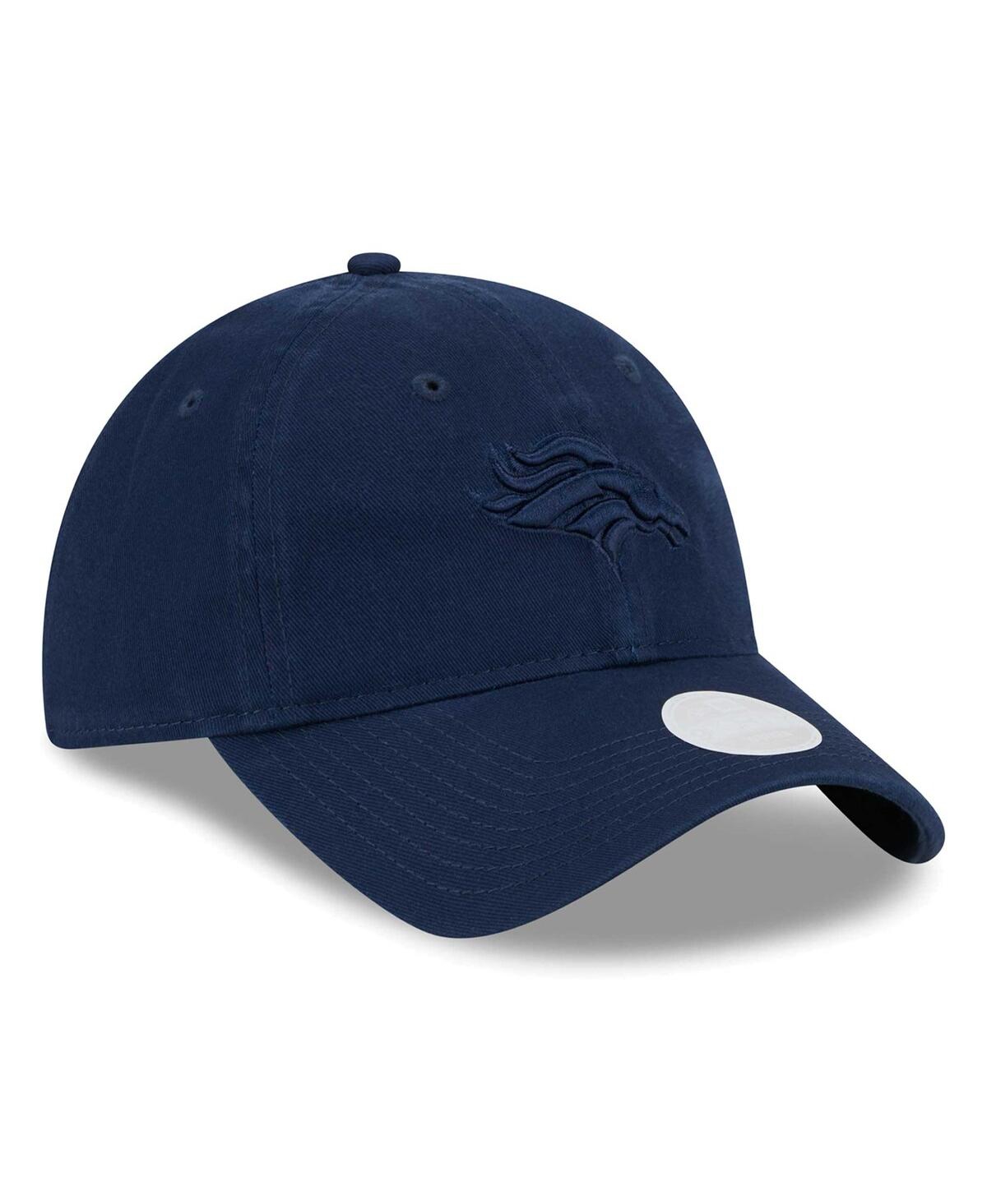 Shop New Era Women's  Navy Denver Broncos Color Pack 9twenty Adjustable Hat