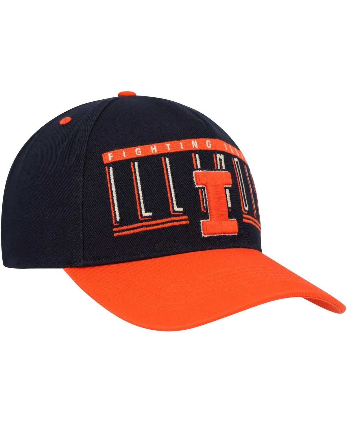 Men's '47 BrandIllinois Fighting Illini Double Header Hitch Adjustable Hat - Navy