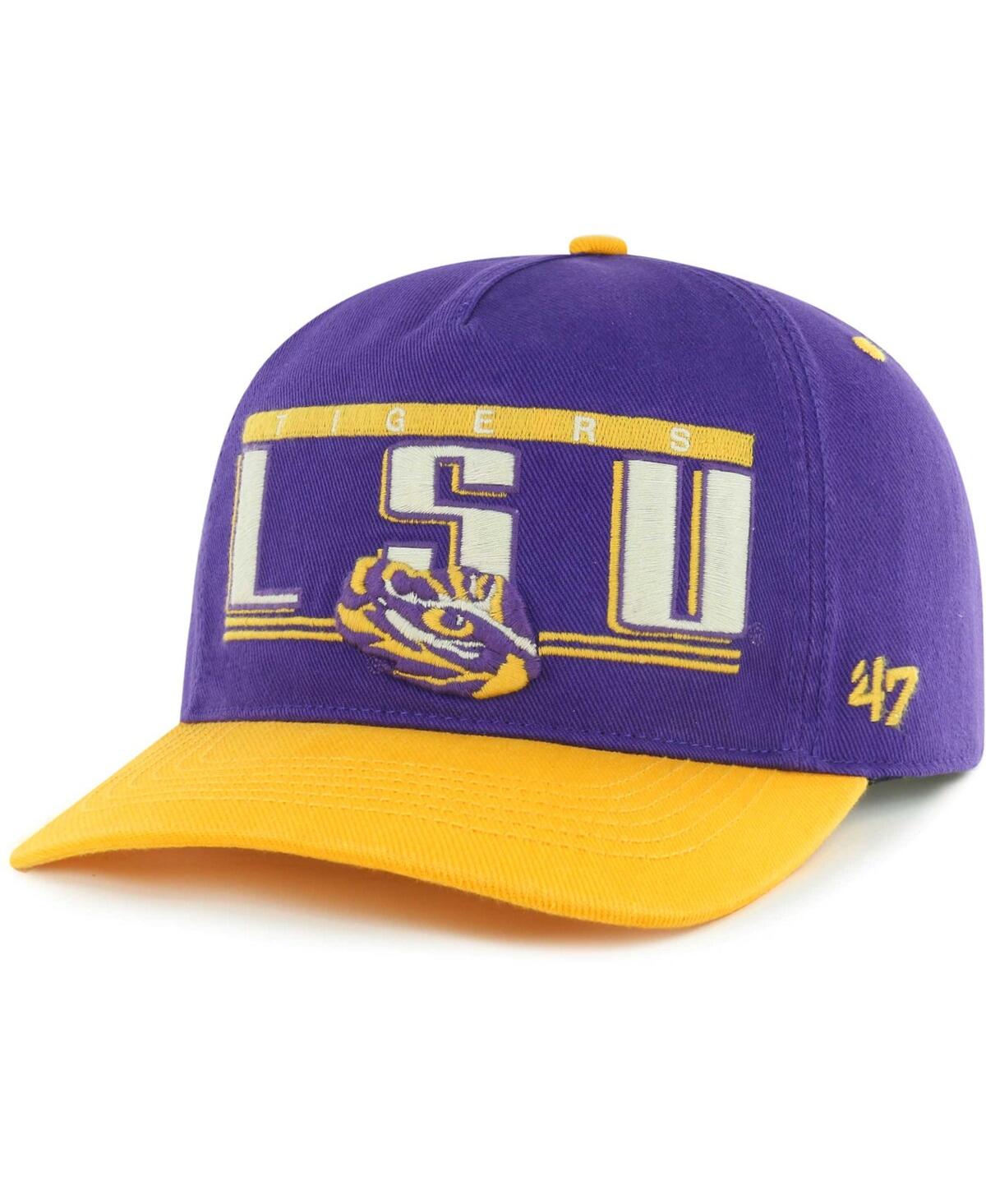 47 Brand Men's ' Purple Lsu Tigers Double Header Hitch Adjustable Hat