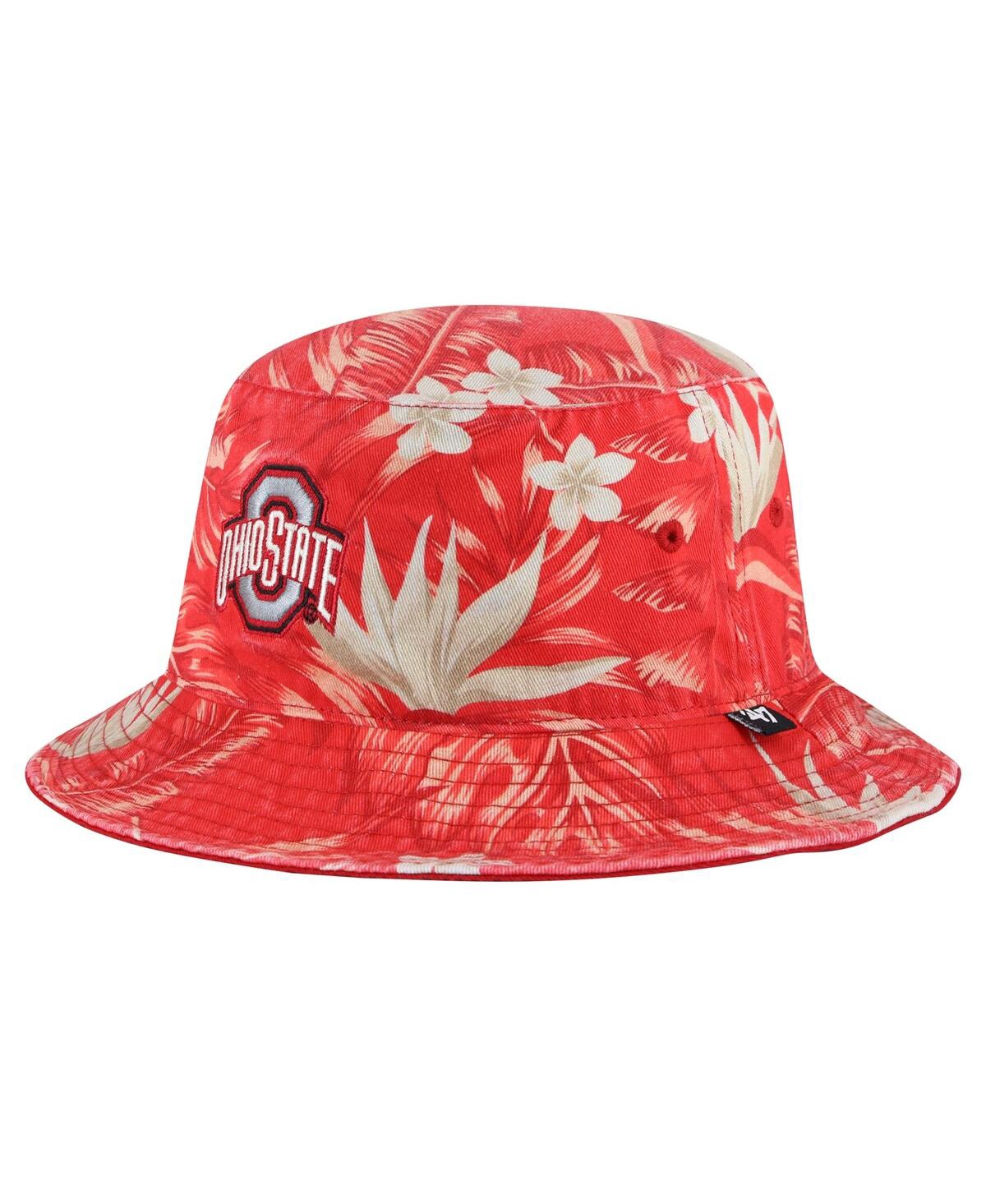 47 Brand Men's ' Scarlet Ohio State Buckeyes Tropicalia Bucket Hat