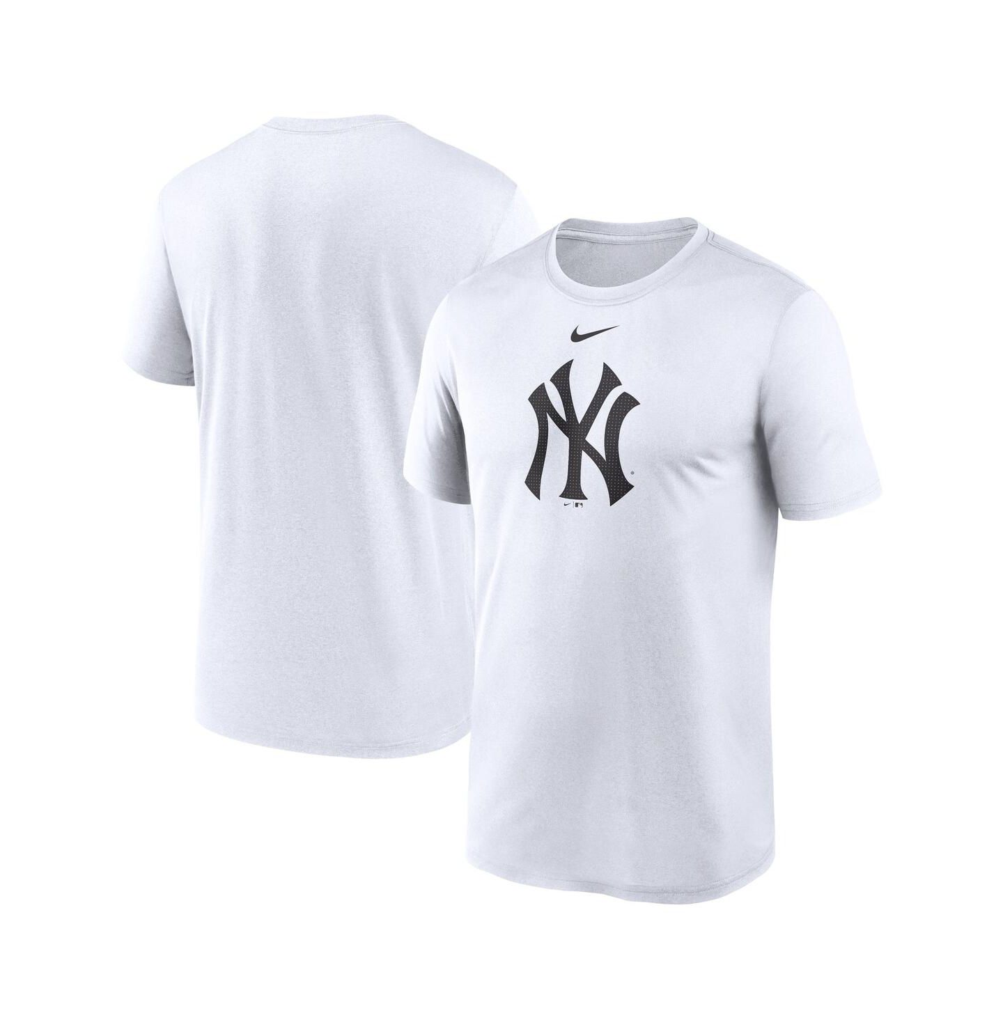 Мужская футболка Nike White New York Yankees Legend Fuse Large Logo Performance — фото 1