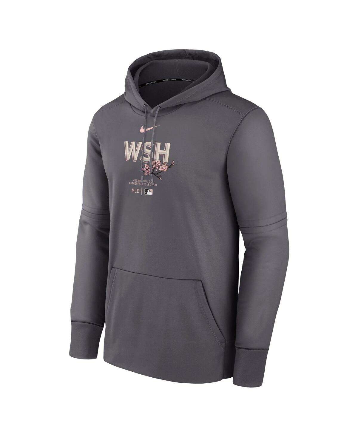 Men's NikeWashington Nationals City Connect Practice Performance Pullover Hoodie - Charcoal