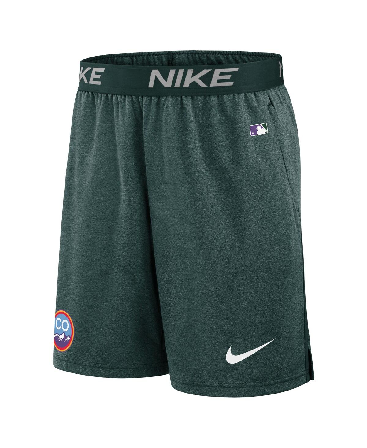 Men's NikeColorado Rockies City Connect Performance Practice Shorts - Hunter Green