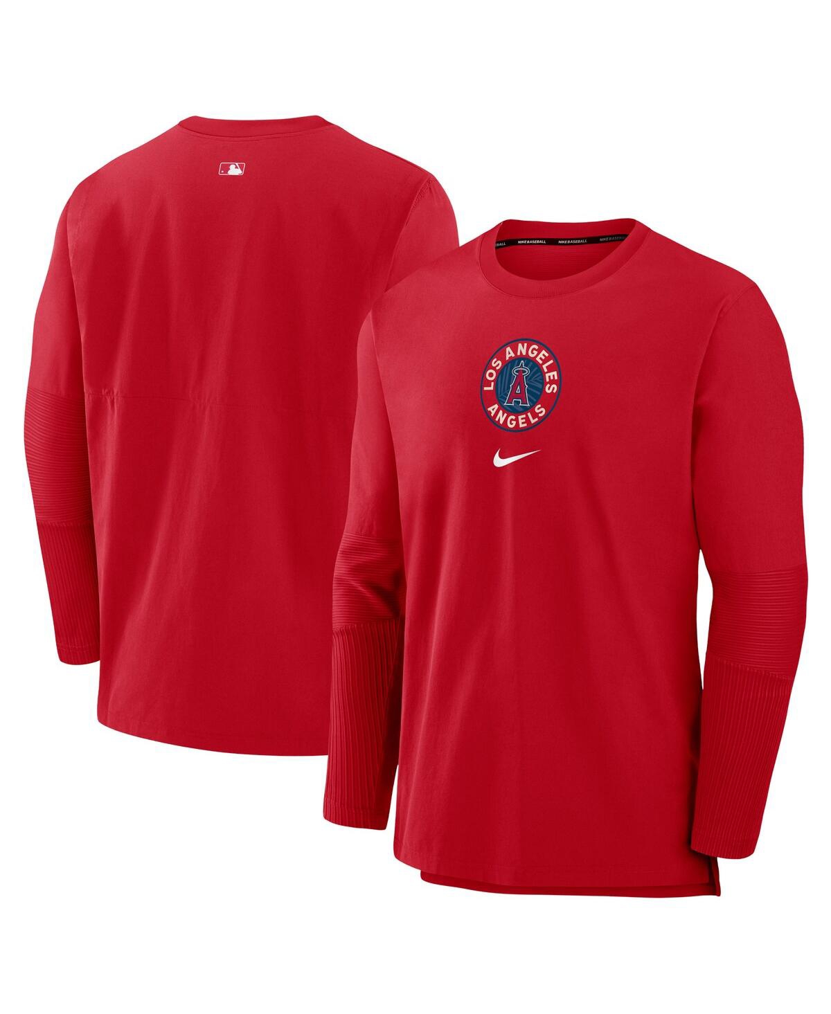 Nike Men's  Red Los Angeles Angels Authentic Collection City Connect Player Tri-blend Performance Pul