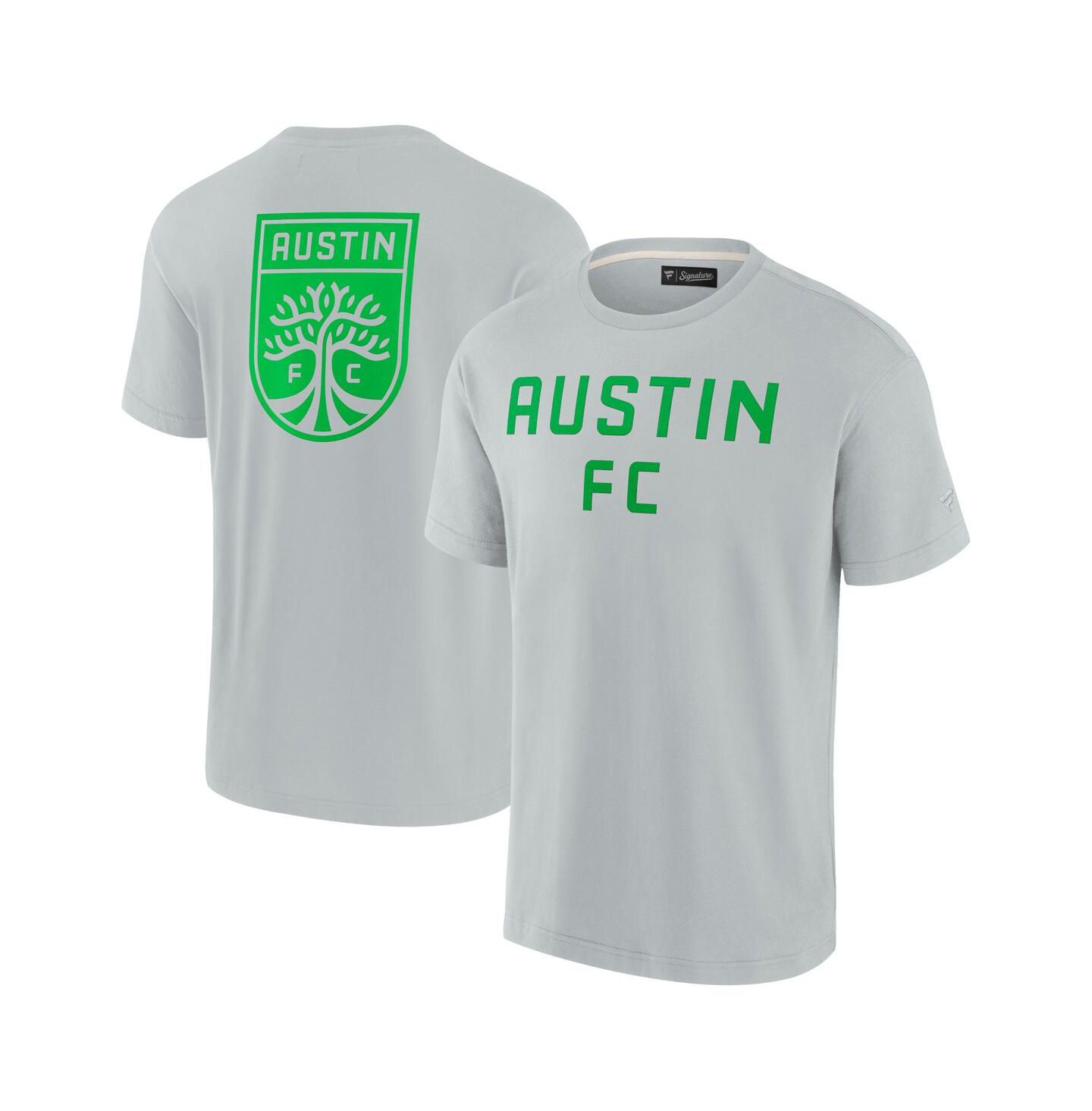 Мужская футболка Fanatics Signature Gray Austin FC Oversized Logo — фото 1