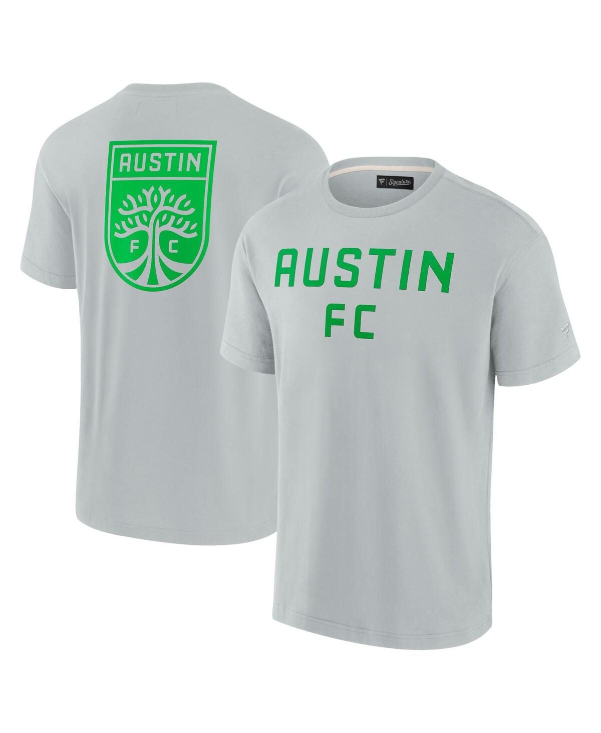Shop Fanatics Signature Men's  Gray Austin Fc Oversized Logo T-shirt