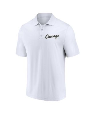 Men's Black, White Chicago White Sox Two-Pack Logo Lockup Polo Shirt Set