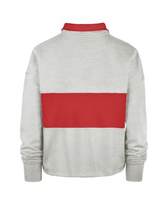 Women's Heather Gray Distressed Chicago Bulls Breakthrough Remi Quarter-Zip Jacket