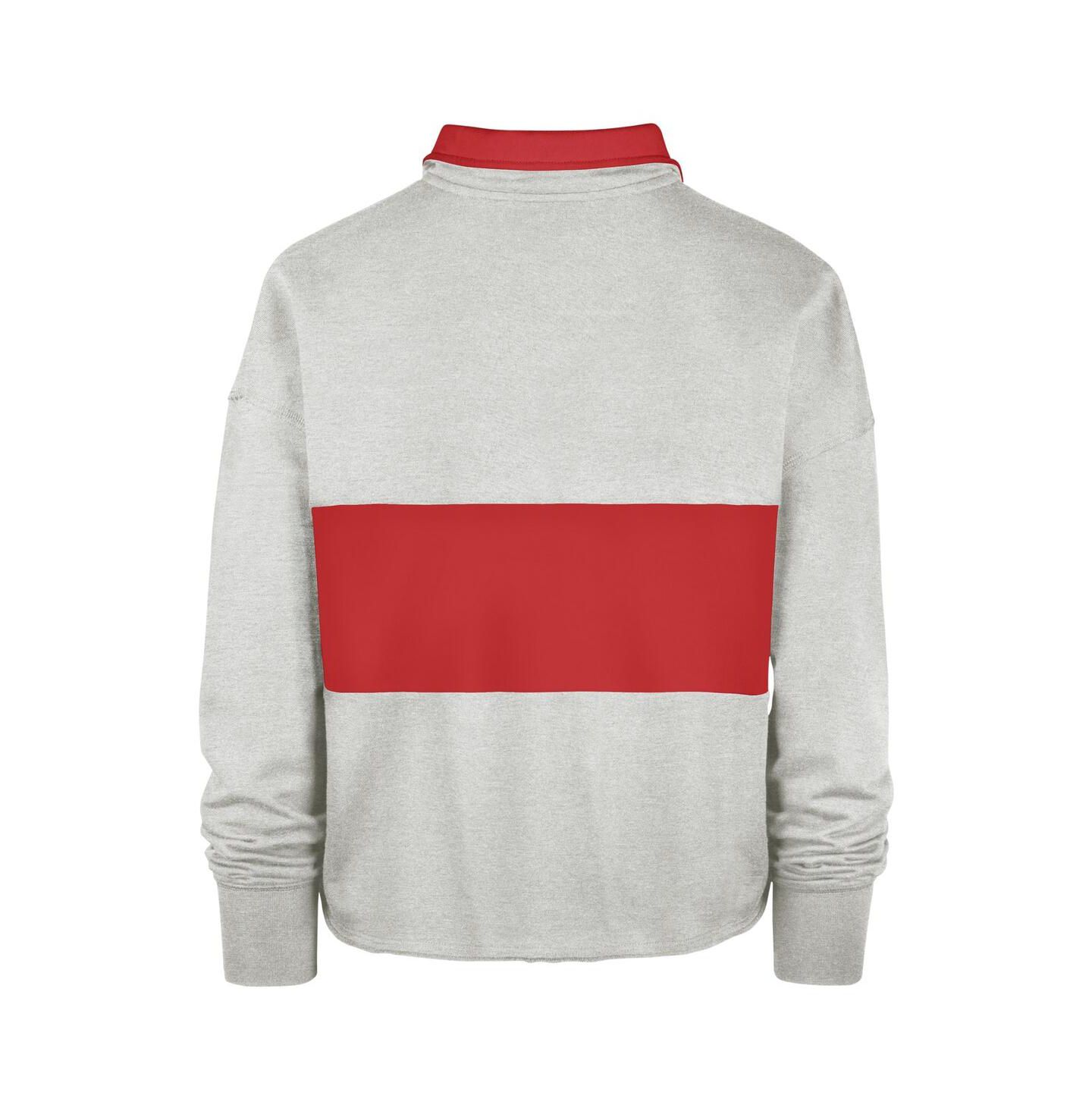 Женская куртка '47 Brand Heather Gray Distressed Chicago Bulls Breakthrough Remi Quarter-Zip — фото 2