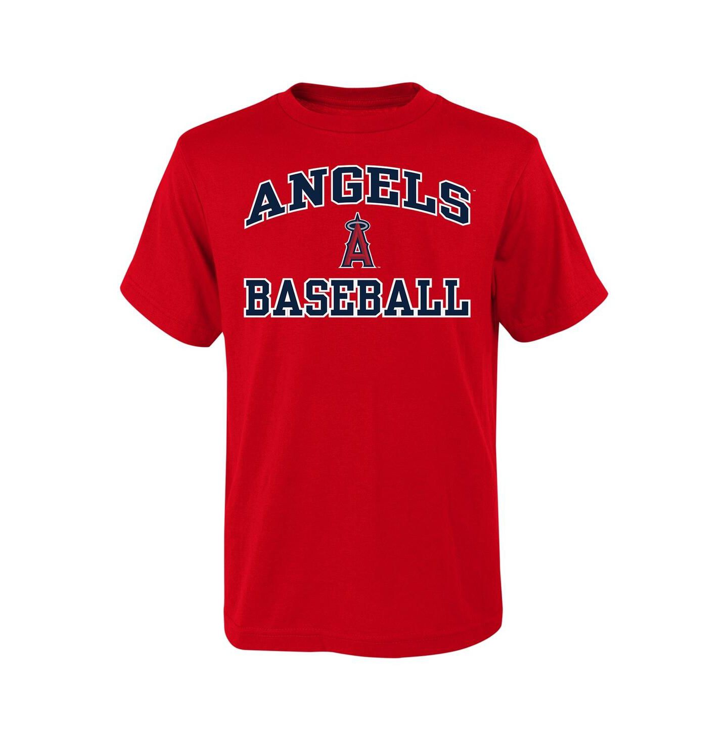 Футболка Outerstuff Red Los Angeles Angels Heart and Soul для мальчиков — фото 1