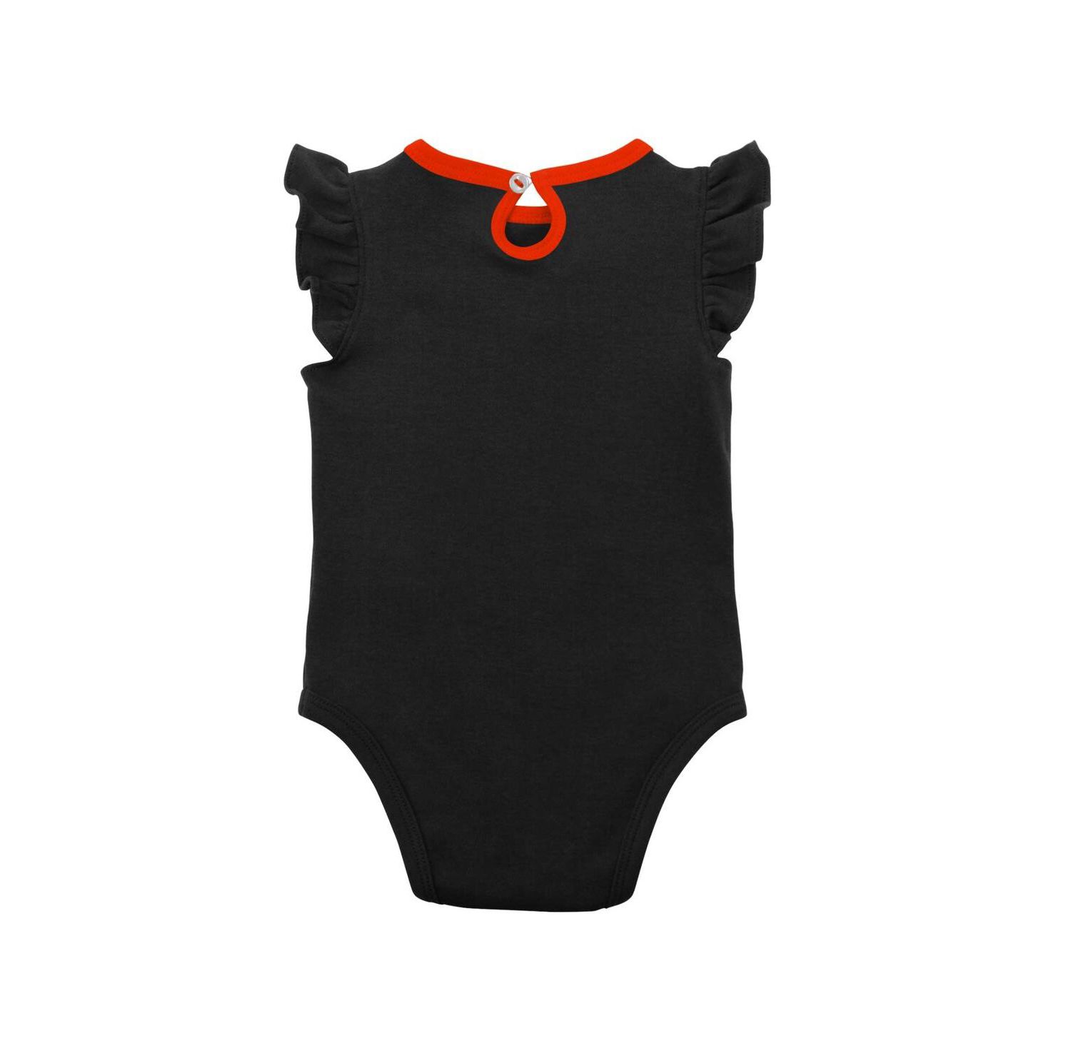 Baby Girls Black, Heather Gray San Francisco Giants Little Fan Two-Pack Bodysuit Set