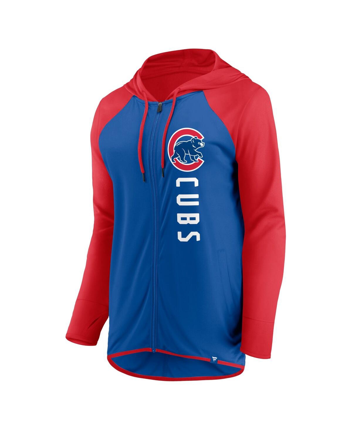 Women's Fanatics Red Chicago Cubs Forever Fan Full-Zip Hoodie Jacket - Red