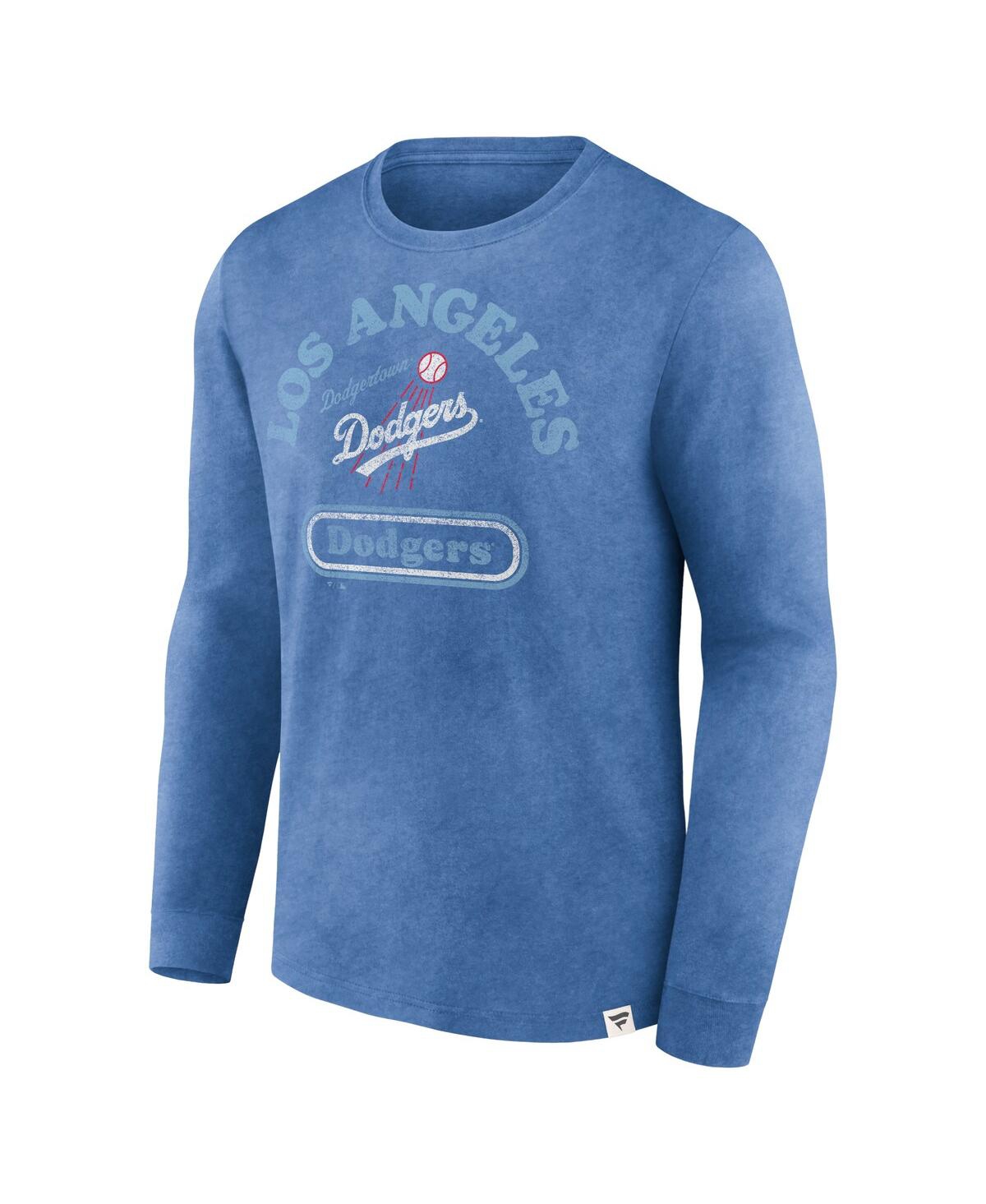 Men's FanaticsDistressed Los Angeles Dodgers Circus Catch Long Sleeve T-shirt - Royal