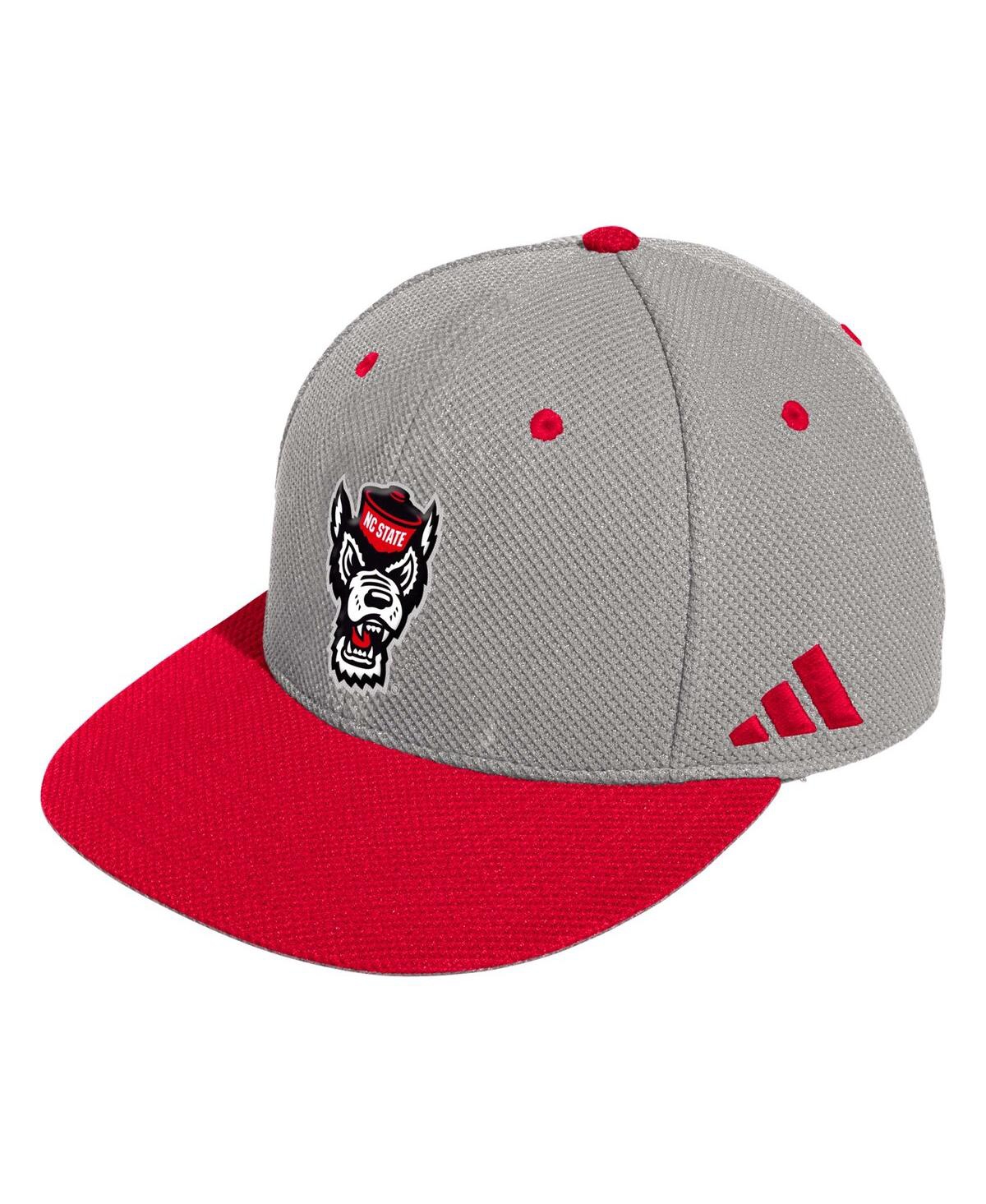 Shop Adidas Originals Men's Adidas Gray Nc State Wolfpack On-field Baseball Fitted Hat