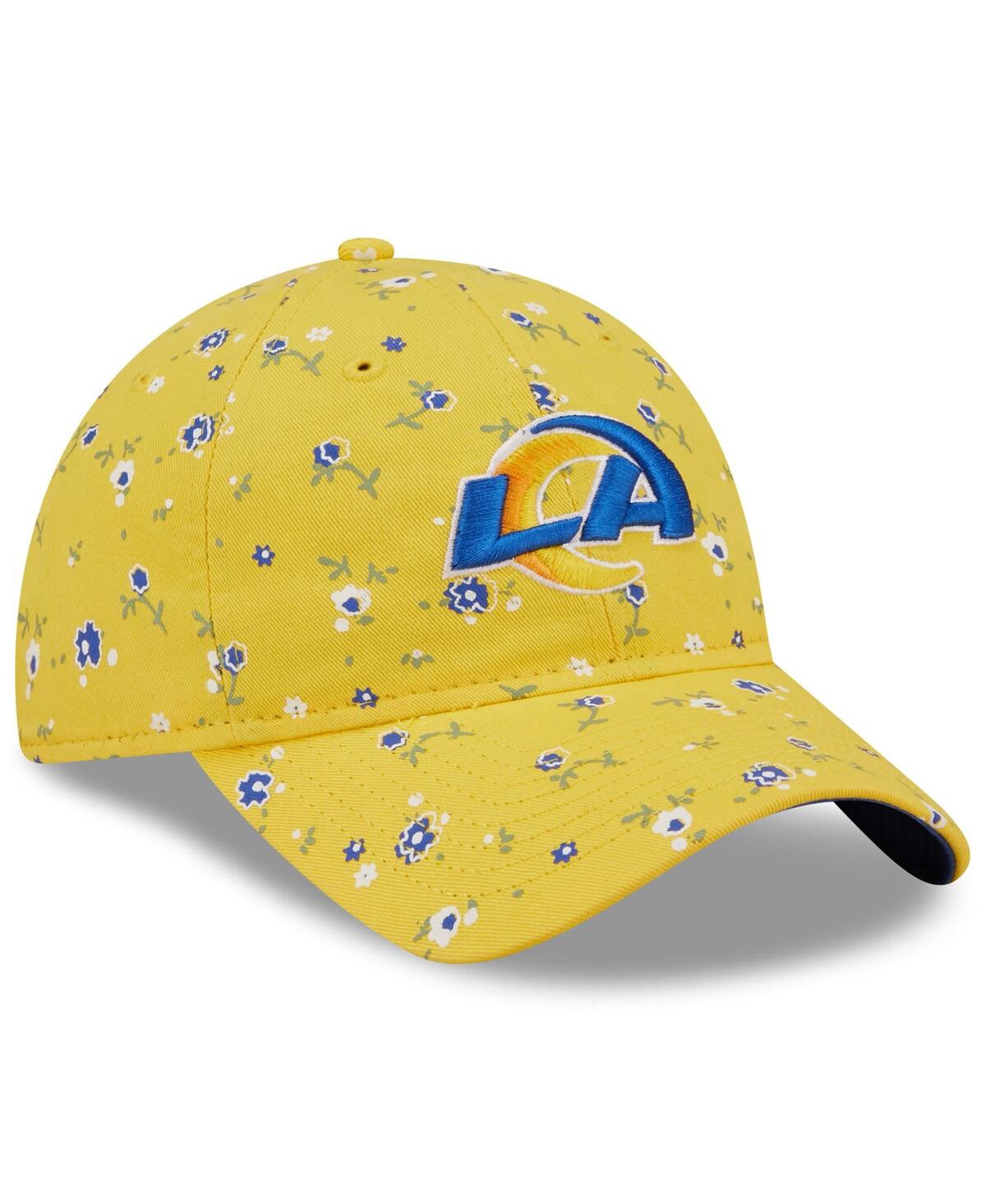 Shop New Era Women's  Gold Los Angeles Rams Floral 9twenty Adjustable Hat