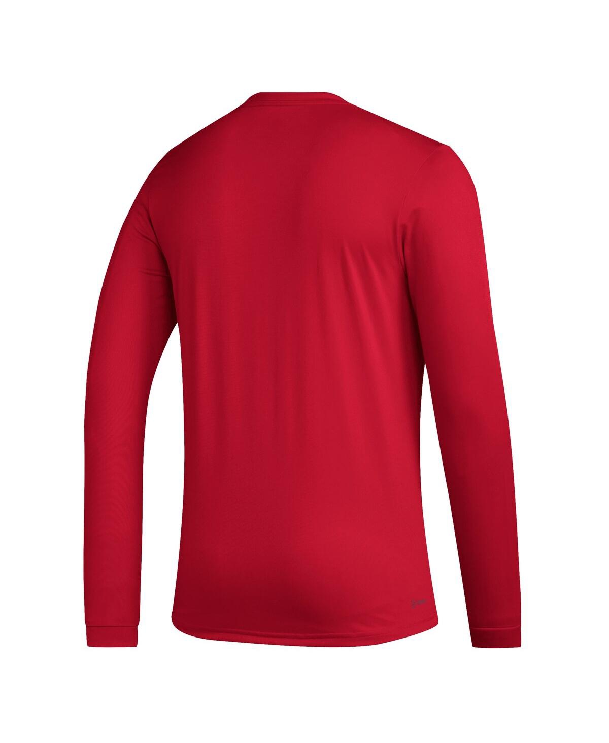 Shop Adidas Originals Men's Adidas Red Chicago Fire Icon Aeroready Long Sleeve T-shirt