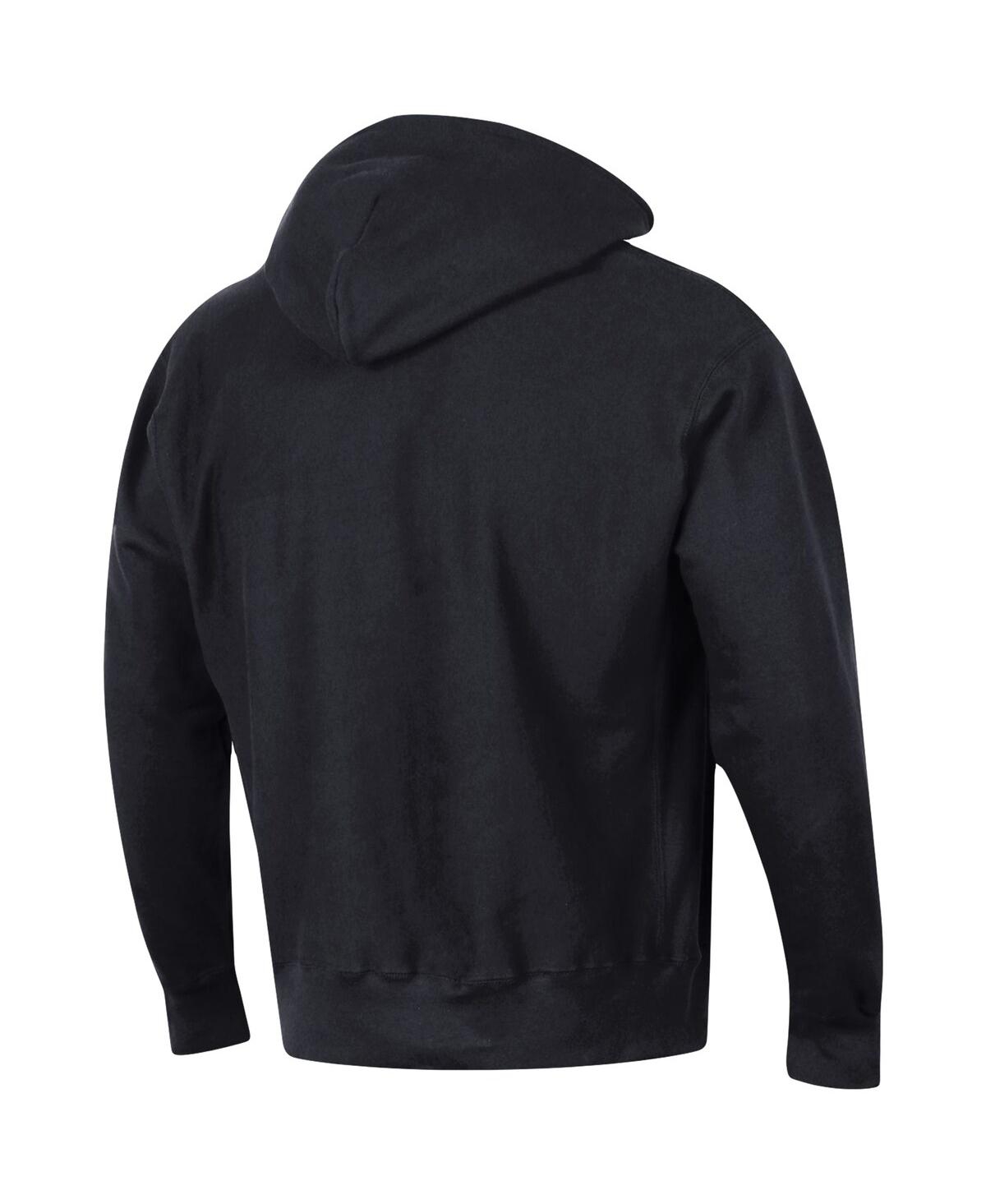 Champion Black Purdue Boilermakers Team Arch Reverse Weave Pullover Hoodie In Black