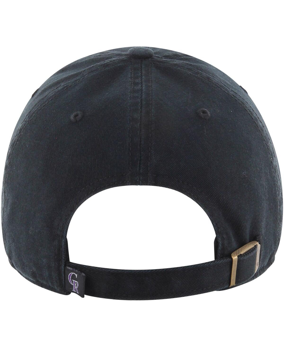 Shop 47 Brand Youth Boys ' Black Colorado Rockies Clean Up Adjustable Hat