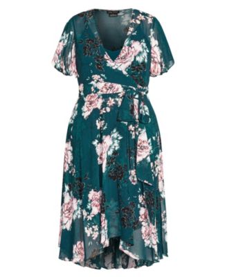 Plus Size Blossom Short Sleeve Dress