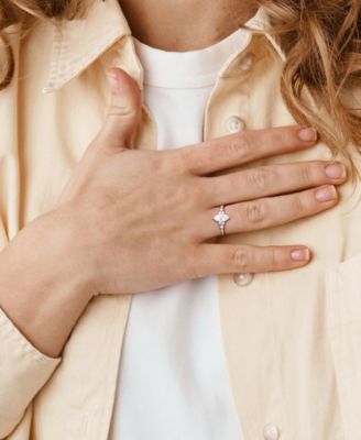 Moissanite (1-1/8 ct. t.w.) Marquise-Cut Engagement Ring in Sterling Silver