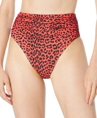 Michael Kors - Women's High Waist Animal-Print Bikini Bottoms