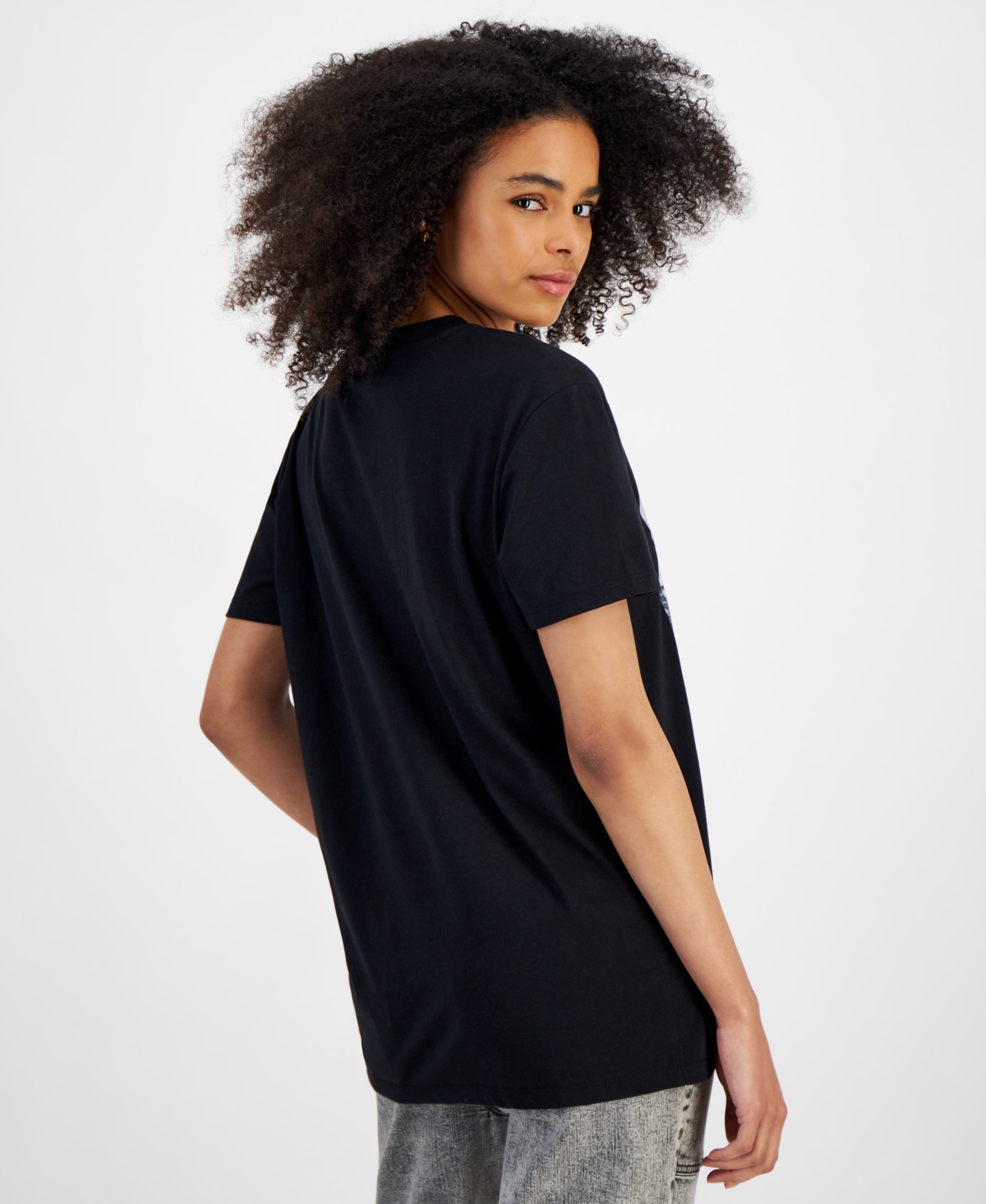 Shop Self Esteem Juniors' New York Graphic T-shirt In Black