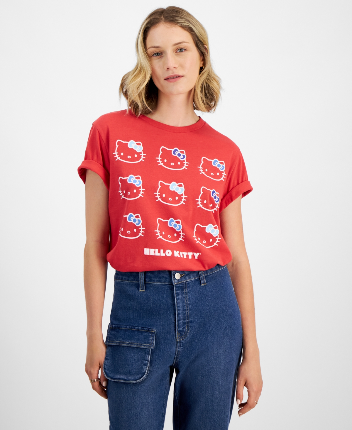 Juniors' Hello Kitty Graphic T-Shirt - Red
