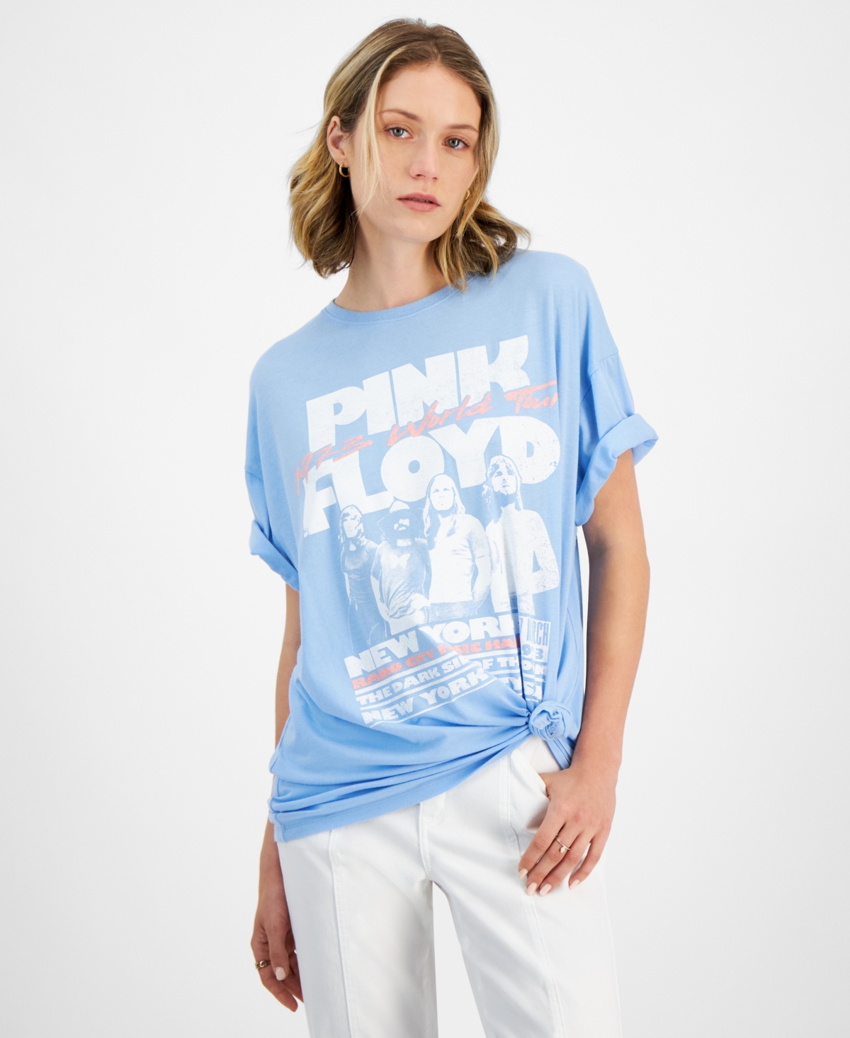 Shop Grayson Threads, The Label Juniors' Pink Floyd Graphic T-shirt In Blue