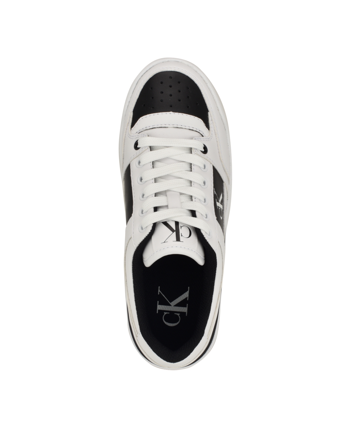 Calvin Klein Women's Alondra Casual Lace-up Sneakers In Black,white