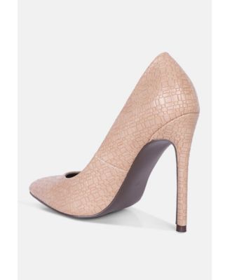 Brinkles Weave Pattern High Heel Pumps
