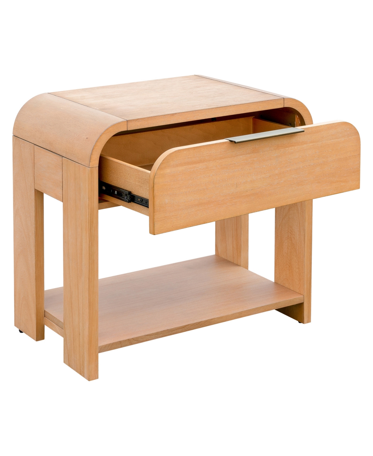 Ink+ivy Modern One Drawer Waterfall Nightstand In Natural