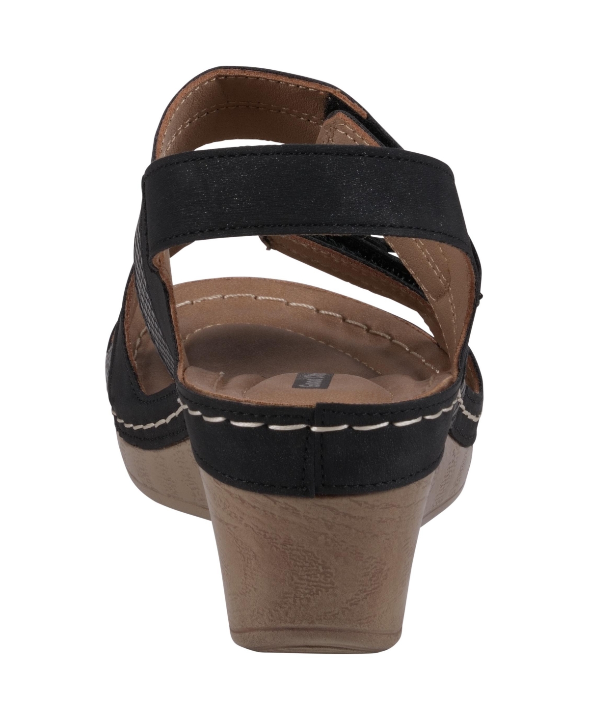 Gc Shoes Women's Tulip Stay-Put Double Band Flower Wedge Sandals