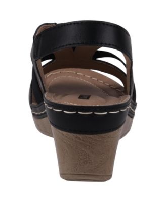 Women's Banks Cut Out Slingback Wedge Sandals