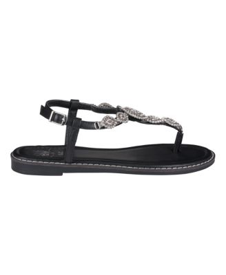 Women's Cali Embellished T Strap Flat Sandals