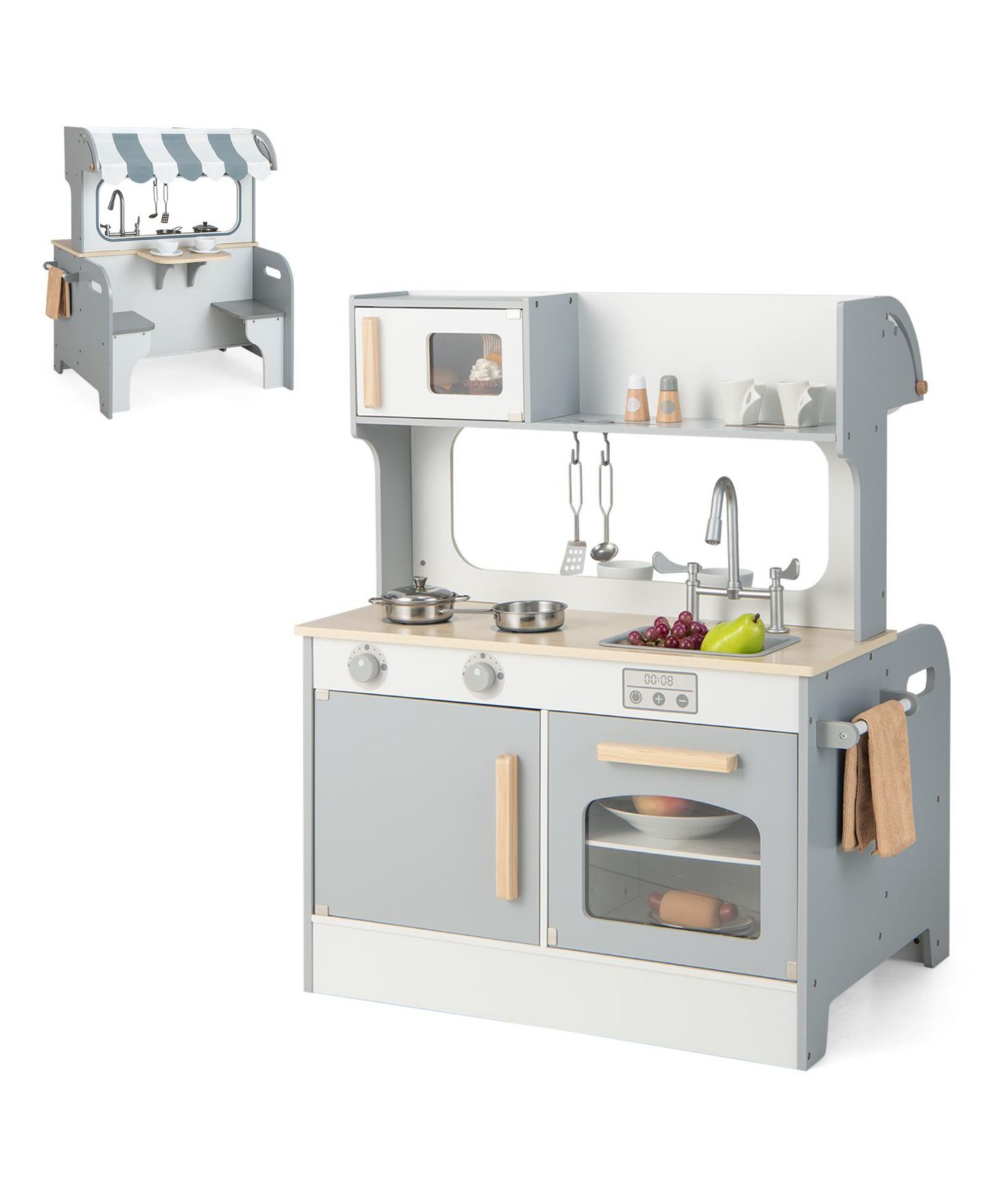 Детский игровой набор SUGIFT Double-Sided 2-Seat Cafe Kids Kitchen Playset, Ages 3+ — фото 1