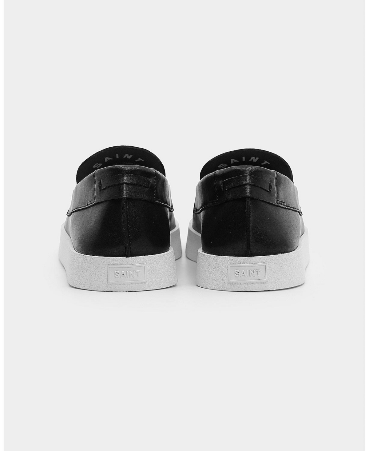 Saint Morta Hemisphere Leather Slip On Loafer - Black/white  display picture 1