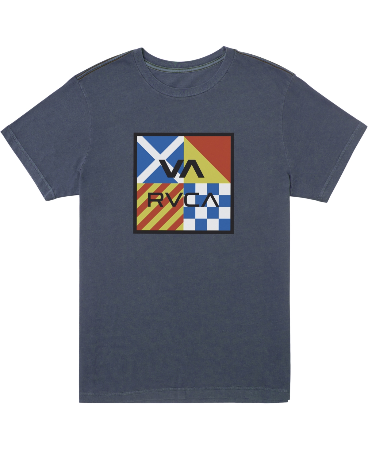 Shop Rvca Men's Va All The Way Short Sleeve T-shirt In Moody Blue