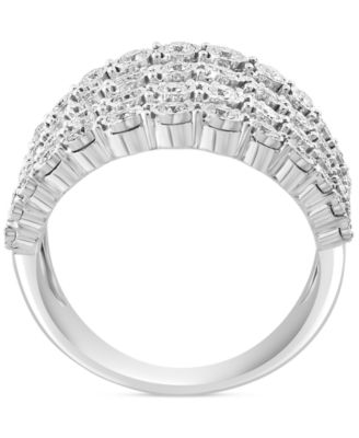 EFFY&reg; Diamond Multirow Ring (1-3/8 ct. t.w.) in 14k White Gold