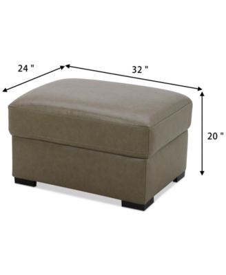 Radley 32"  Leather Ottoman