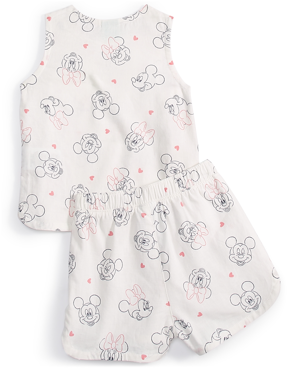 Disney Baby Minnie & Mickey Mouse Printed Tank Top & Shorts, 2 Piece Set