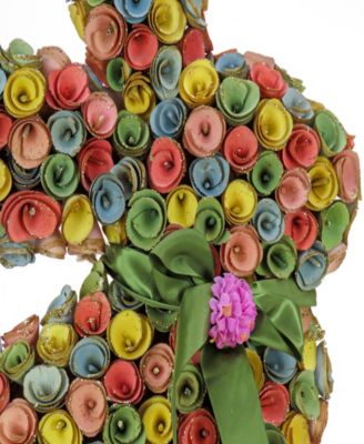 18" Floral Bunny Decoration