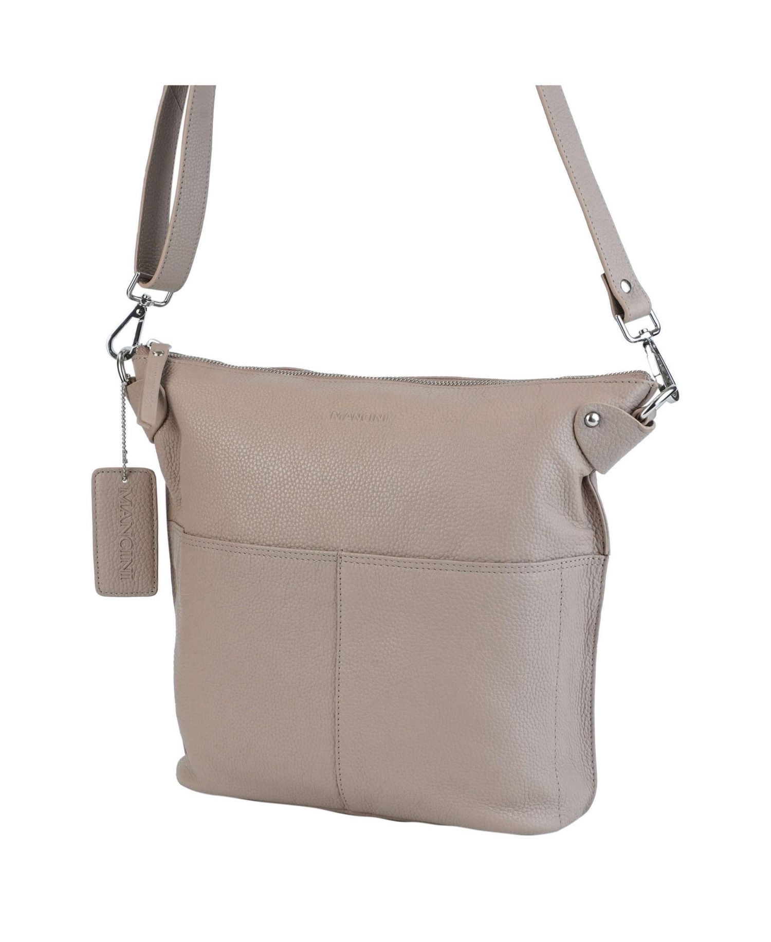 Pebbled Collection Susan Leather Crossbody Hobo Bag