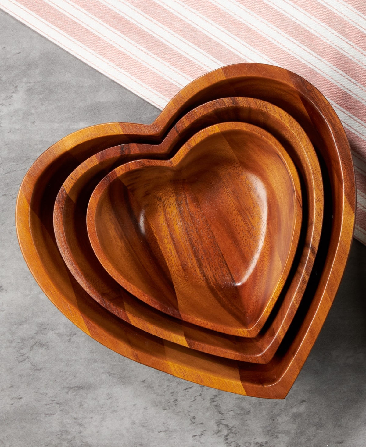 Nambe Eat Your Heart Out Nesting Bowls Set, 3 Pieces