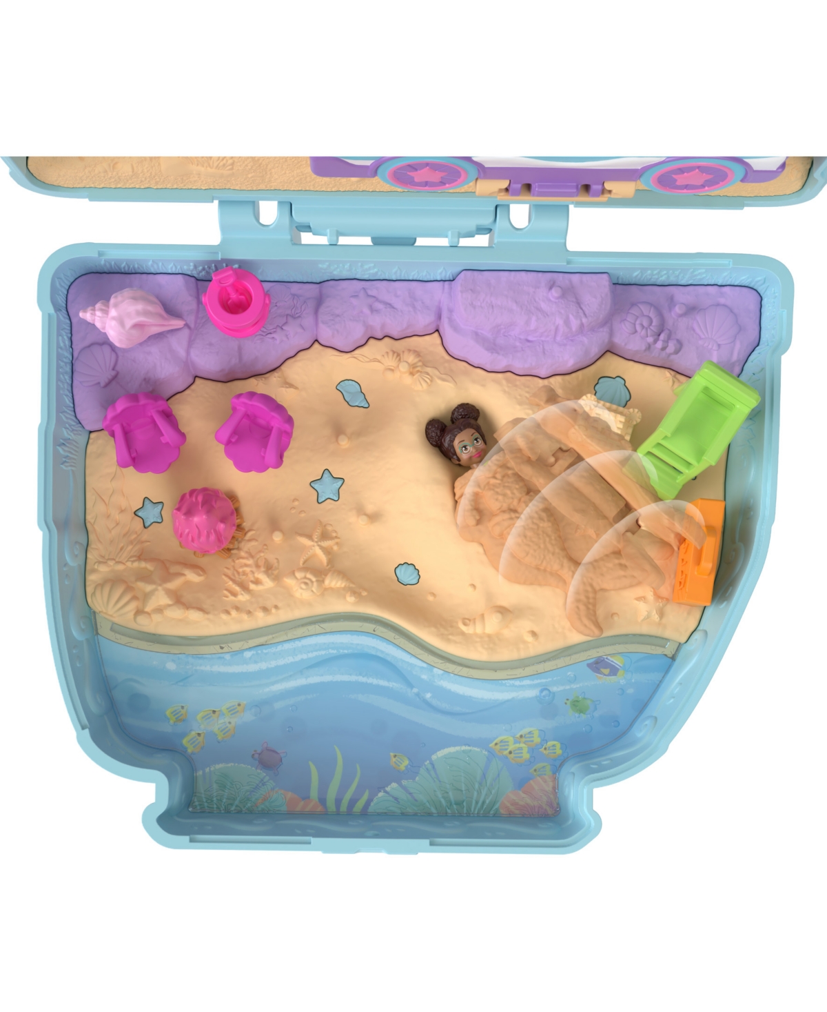 Shop Polly Pocket Dolls And Playset, Travel Toys, Seaside Puppy Ride Compact In No Color