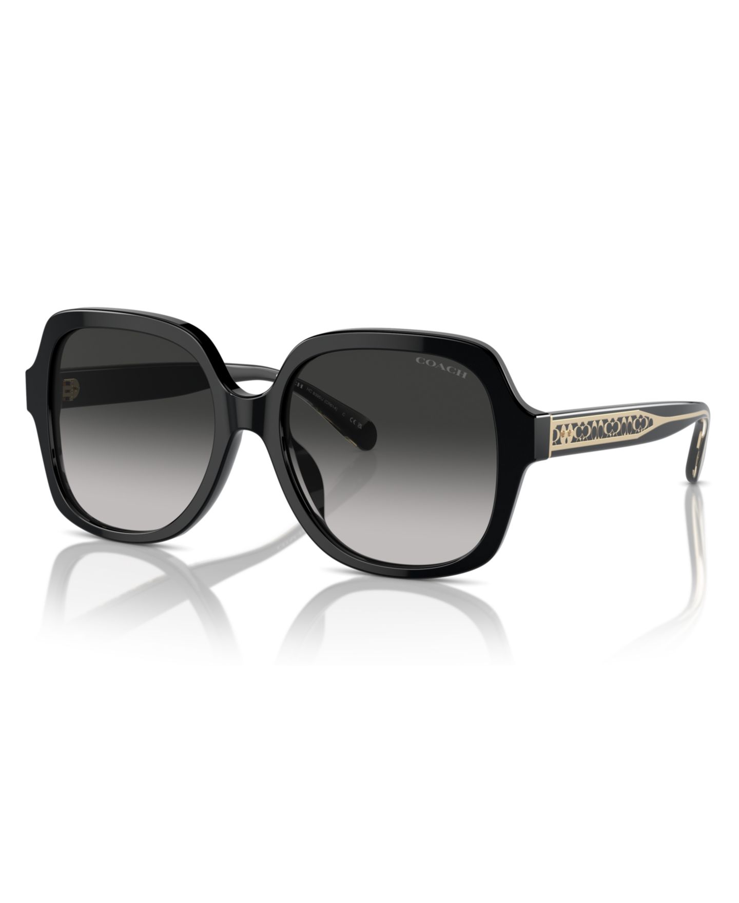 Женские солнцезащитные очки COACH Sunglasses, Cr614 Hc8395U, цвет: Чёрный — фото 1