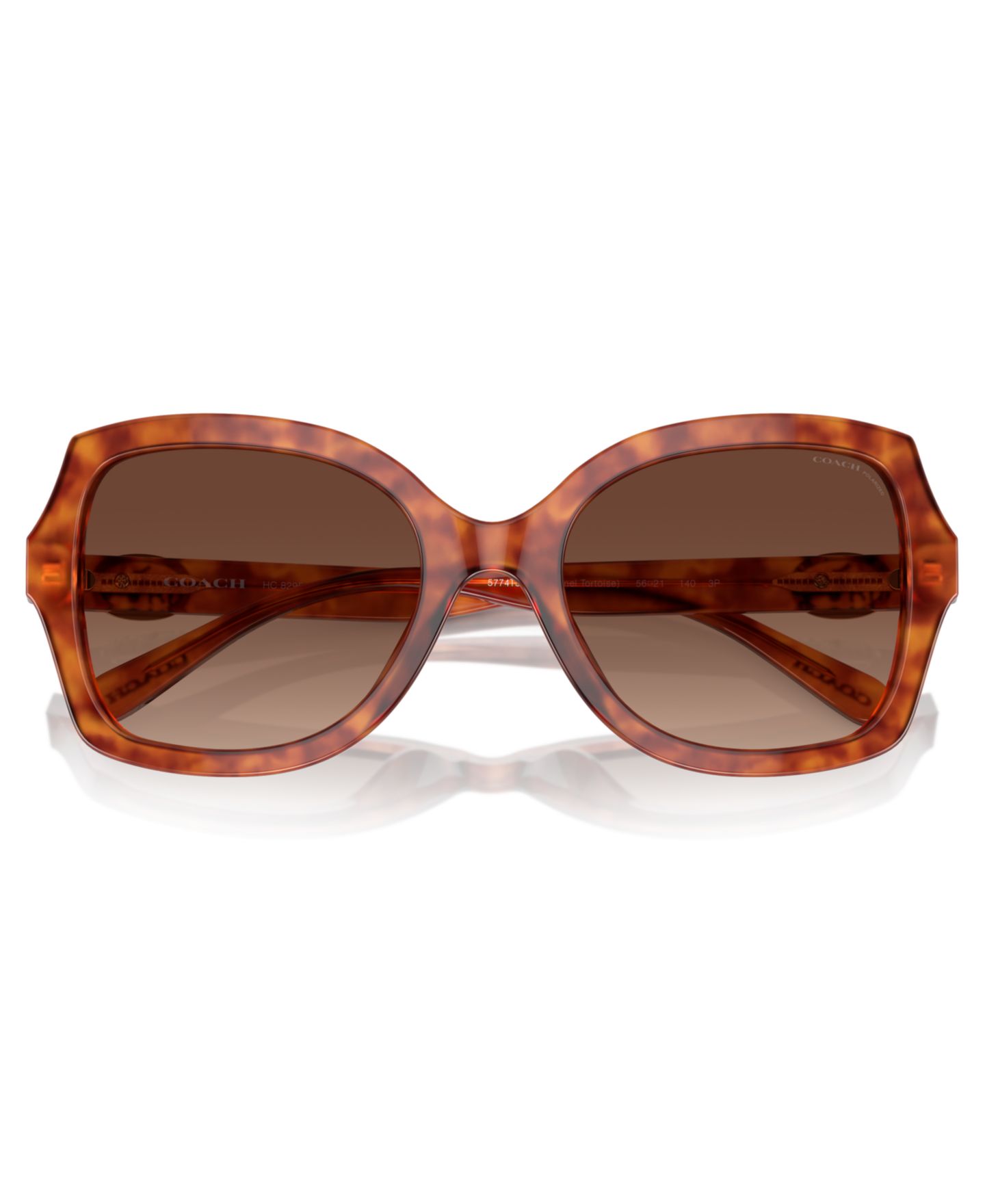 Женские солнцезащитные очки COACH Polarized Sunglasses, L1147 Hc8295, цвет: Карамельный черепаховый — фото 2