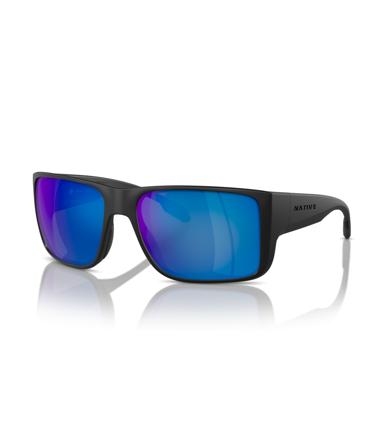 Native Eyewear Men's Polarized Sunglasses, Badlands Xd9045 In Matte Black,blue