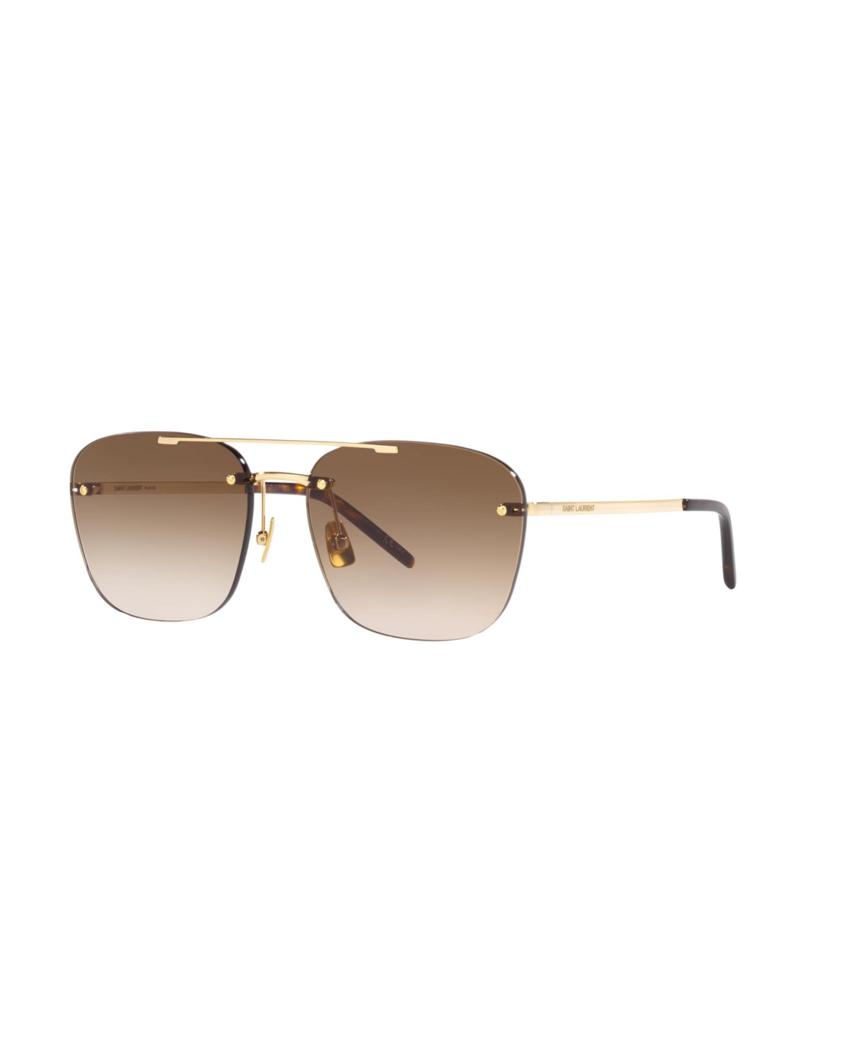 Shop Saint Laurent Unisex Sunglasses, Sl 309 Rimless Ys000324 In Gold