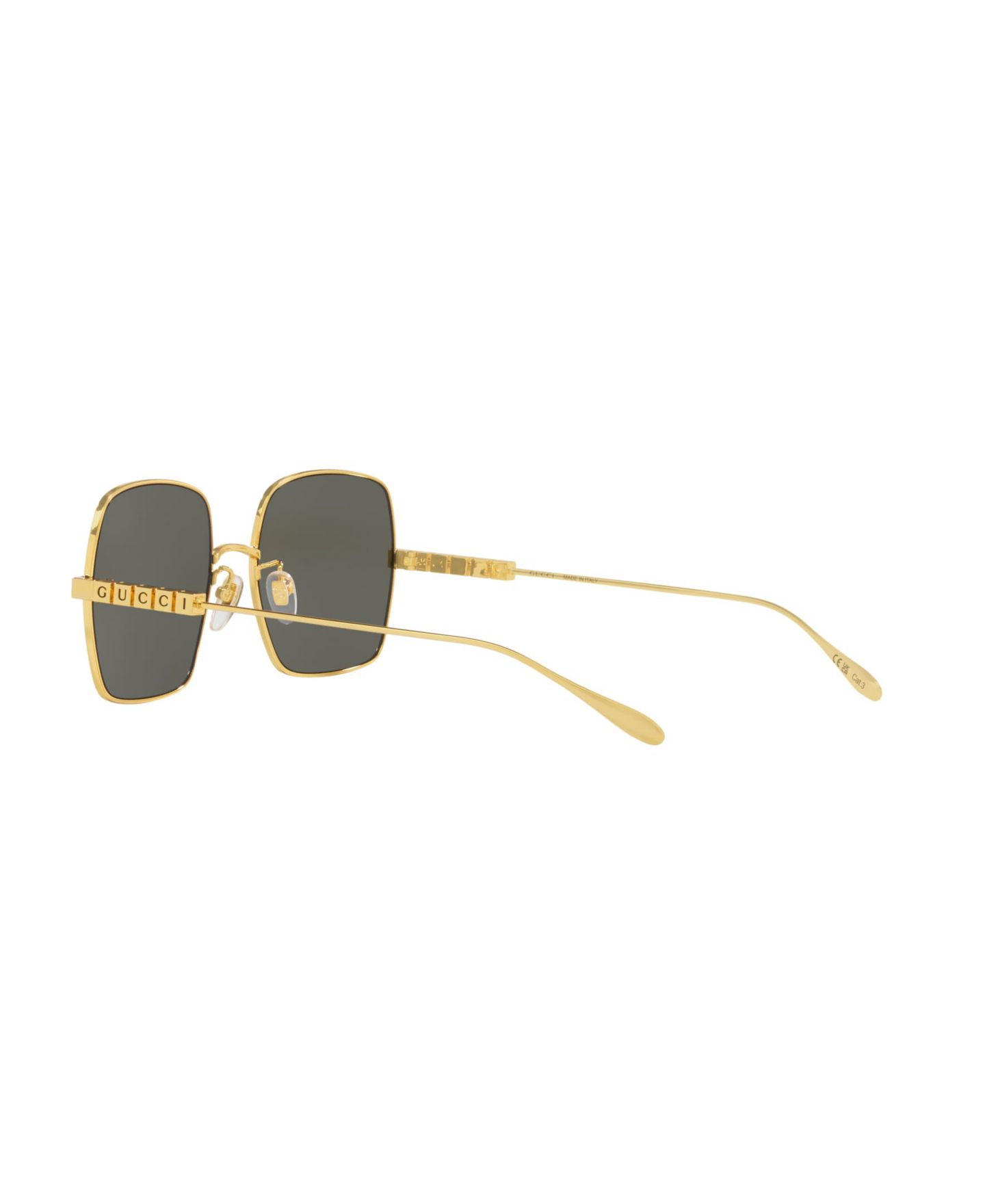 Женские солнцезащитные очки Gucci Sunglasses, GG1434S, цвет: Золотой / Серый — фото 7